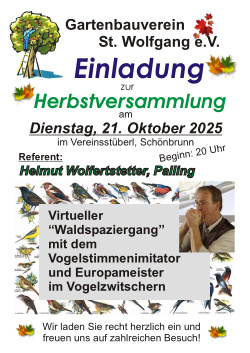 Plakat Herbstversammlung 2025